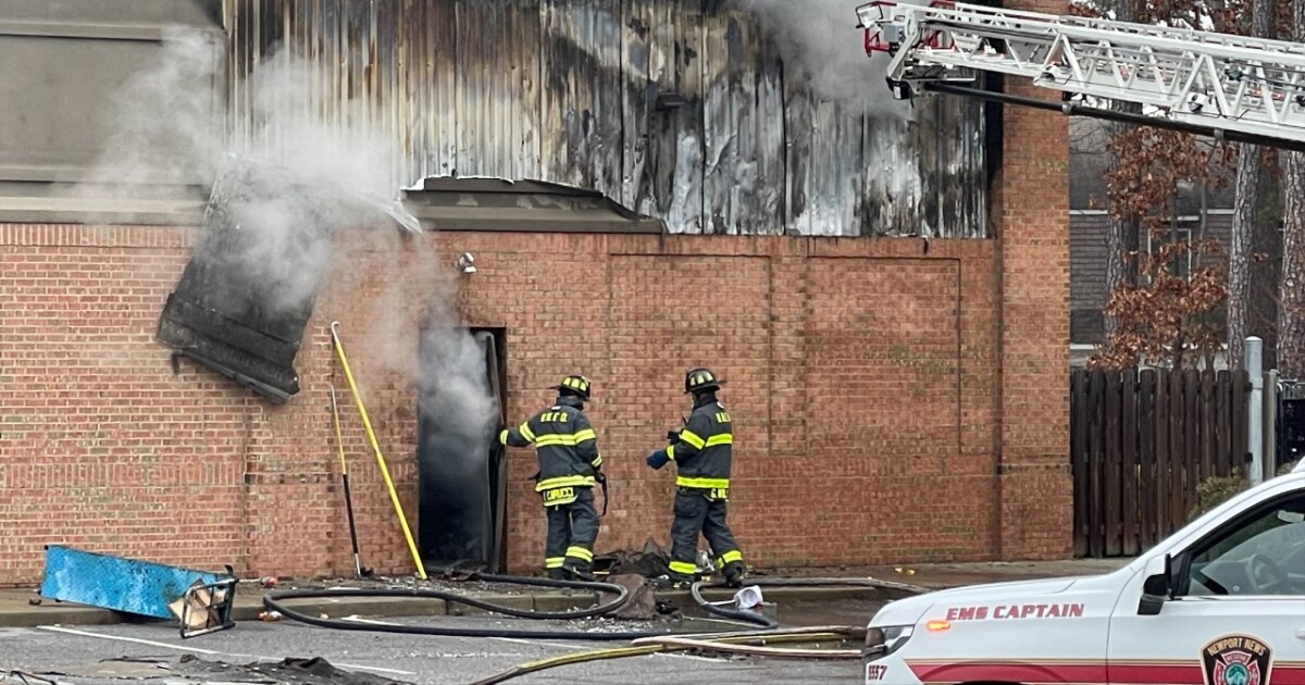 Newport News Fire Department responds to fire at Dollar General
